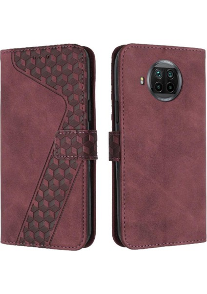 Için Xiaomi 10T Lite Flip Folio Manyetik Kickstand Kart Yuvaları Telefon Kılıfı (Yurt Dışından)