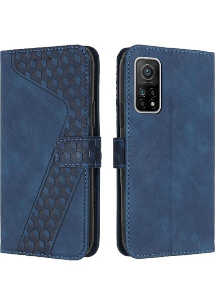 Için Xiaomi 10T/10T Pro Flip Folio Kickstand Manyetik Cüzdan Telefon Kılıfı (Yurt Dışından)