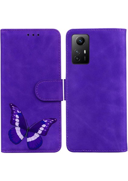 Xiaomi Redmi Not 12S Kart Yuvaları Için Cüzdan Renk Baskılı Flip Folio Telefon Kılıfı (Yurt Dışından)