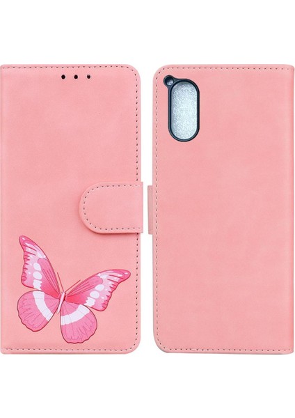 Sony Xperia 5 V Kelebek Cüzdan Flip Için Folio Kart Yuvaları Telefon Kılıfı (Yurt Dışından)