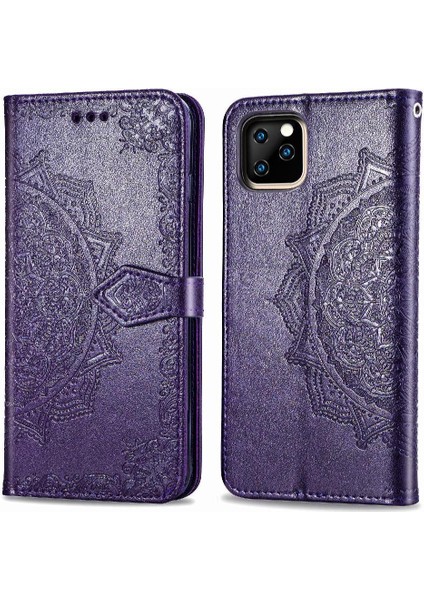 Iphone 11 Için Pro Deri Zarif Desen Flip Telefon Kılıfı (Yurt Dışından)