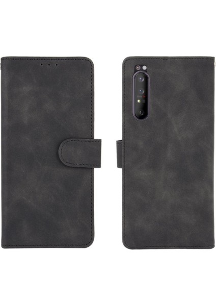 Sony Xperia 1 Ii Için Tam Koruma Deri Folio Flip Case Kart Telefon Kılıfı (Yurt Dışından)