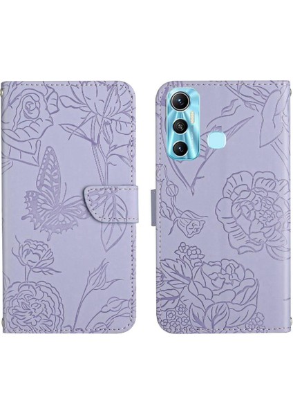 Bilek Kayışı Anti-Damla ile Infinix Sıcak 11 Deri Telefon Kılıfı (Yurt Dışından)