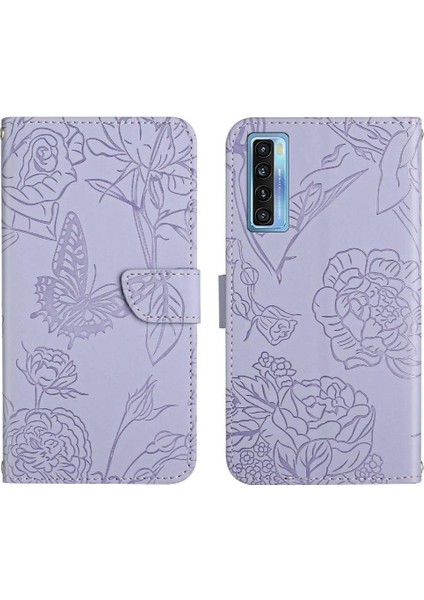 Tcl 20 Pro 5g Için Bilek Kayışı Pu Deri ile Deri Telefon Kılıfı (Yurt Dışından)