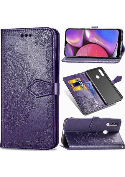 Samsung A20S Basit Iş Deri Zarif Telefon Kılıfı (Yurt Dışından) fiyatları