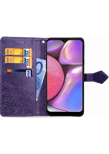 Samsung A20S Basit Iş Deri Zarif Telefon Kılıfı (Yurt Dışından) fırsatları