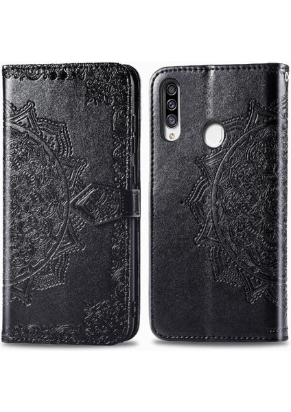 Samsung A20S Basit Iş Deri Zarif Telefon Kılıfı (Yurt Dışından)
