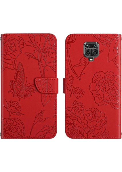 Xiaomi Redmi Için Not 9 Pro/9s Pu Deri Çevirin Çiçekler ve Telefon Kılıfı (Yurt Dışından)