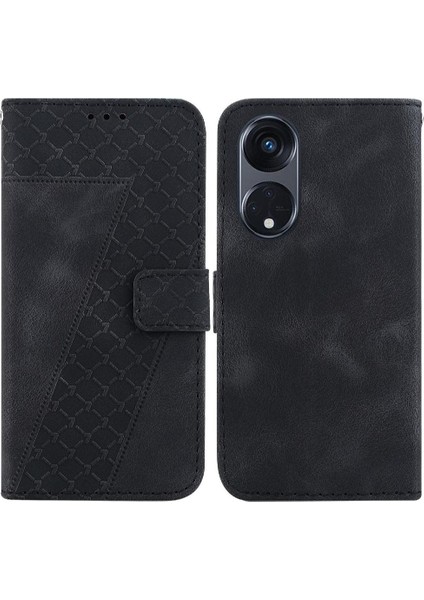 Oppo Phone 8t 5g Için Kabartmalı Desen Cüzdan Flip Folio Pu Telefon Kılıfı (Yurt Dışından)