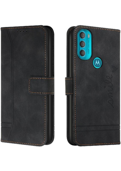 Motorola Moto G71 5g El Kayışı Kart Yuvaları Için Manyetik Telefon Kılıfı (Yurt Dışından)