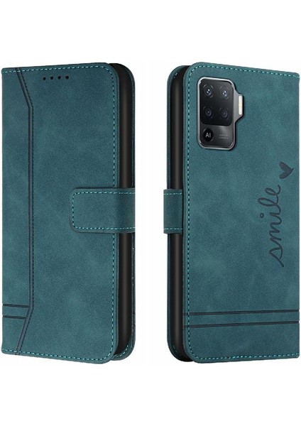 Oppo Phone 5 Lite Için Kart Yuvaları Pu Deri El Kayışı Telefon Kılıfı (Yurt Dışından)