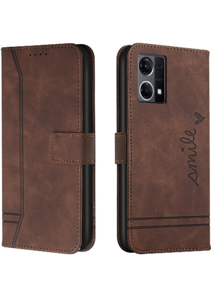 Için Oppo Oppo 7 4g El Kayışı Kart Yuvaları Manyetik Kapatma Telefon Kılıfı (Yurt Dışından)