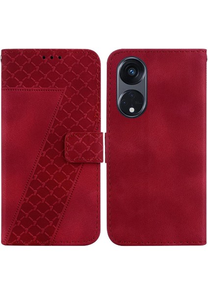 Oppo Phone 8t 5g Için Kabartmalı Desen Cüzdan Flip Folio Pu Telefon Kılıfı (Yurt Dışından)