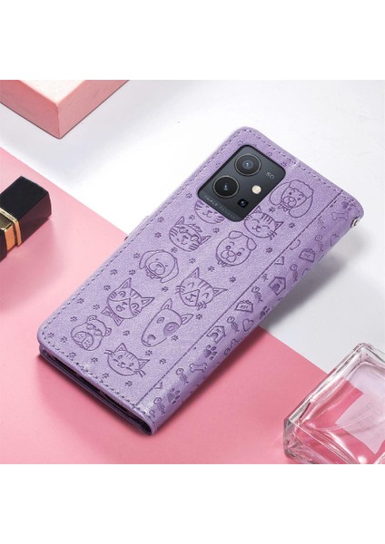 Vivo Y55 5g Için Kısa Kayış Karikatür Hayvanlar Çevirin Telefon Kılıfı (Yurt Dışından) indirimleri