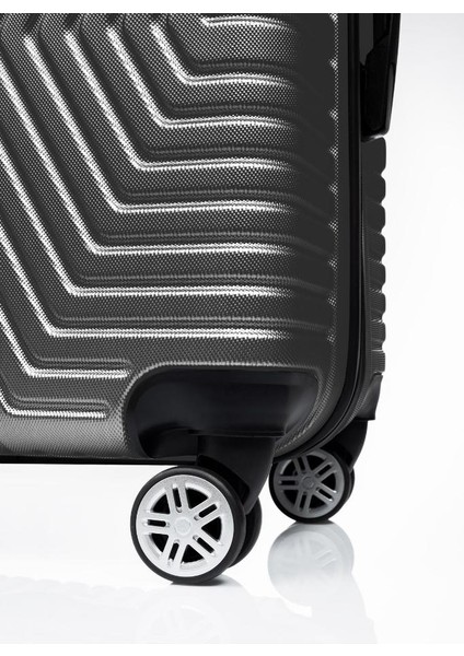 Suitcase Abs 3'lü Koyu Gri Lüx Valiz Seyahat Seti 600.02-SET
