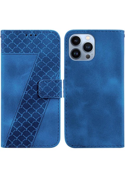 Iphone 13 Için Pro Max Pu Deri Cüzdan Flip Folio Kartı Telefon Kılıfı (Yurt Dışından)