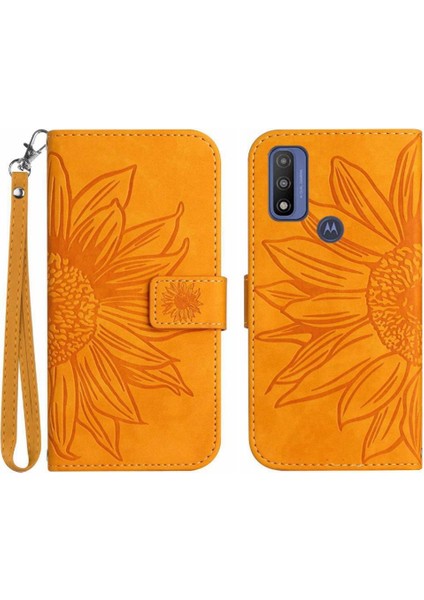 Motorola Moto G Saf 2021 Flip Cüzdan Için ile Lüks Pu Telefon Kılıfı (Yurt Dışından)