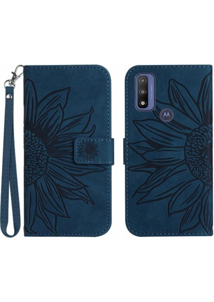 Motorola Moto G Saf 2021 Flip Cüzdan Için ile Lüks Pu Telefon Kılıfı (Yurt Dışından)