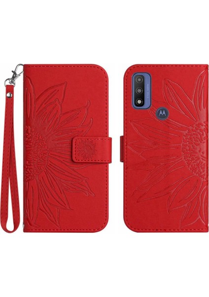 Motorola Moto G Saf 2021 Flip Cüzdan Için ile Lüks Pu Telefon Kılıfı (Yurt Dışından)