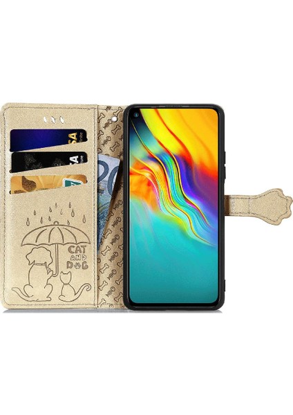 Infinix Sıcak 9 Karikatür Hayvanlar Için Kısa Kayış Telefon Kılıfı (Yurt Dışından)