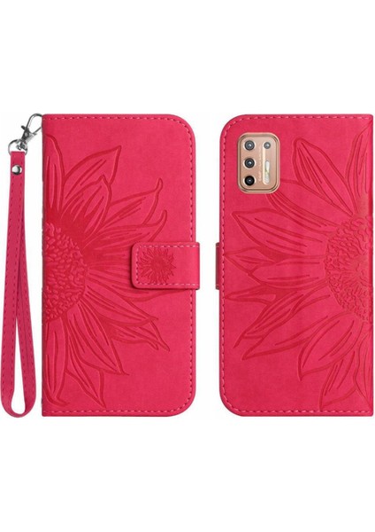 Motorola Moto G9 Artı Flip Cüzdan Için Kart Yuvaları ile Pu Telefon Kılıfı (Yurt Dışından)