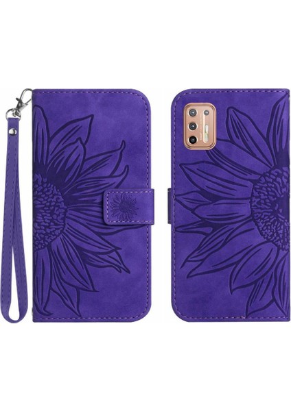 Motorola Moto G9 Artı Flip Cüzdan Için Kart Yuvaları ile Pu Telefon Kılıfı (Yurt Dışından)