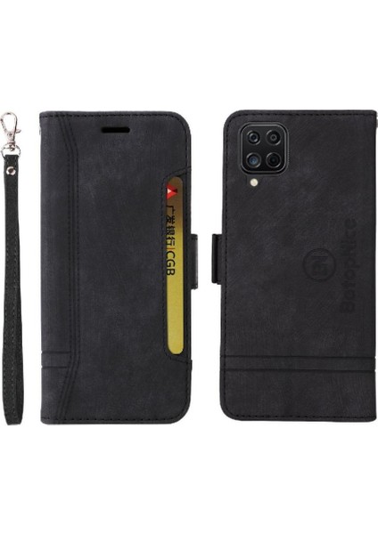 Samsung Galaxy A12 5g Tpu Deri Manyetik Kart Yuvaları Cüzdan Flip Case Telefon Kılıfı (Yurt Dışından)