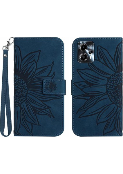 Motorola Moto G23/MOTOROLA Kart Yuvaları Tutucu ile Kabartmalı Ayçiçeği Için Telefon Kılıfı (Yurt Dışından)