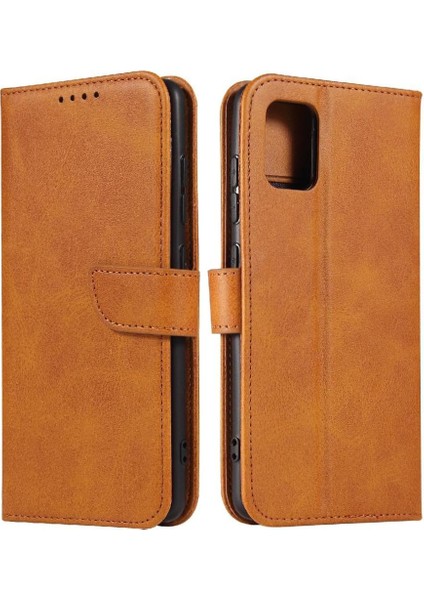 Samsung Galaxy A51 4G/M40S Manyetik Karbon Fiber Tam Koruma Telefon Kılıfı (Yurt Dışından)