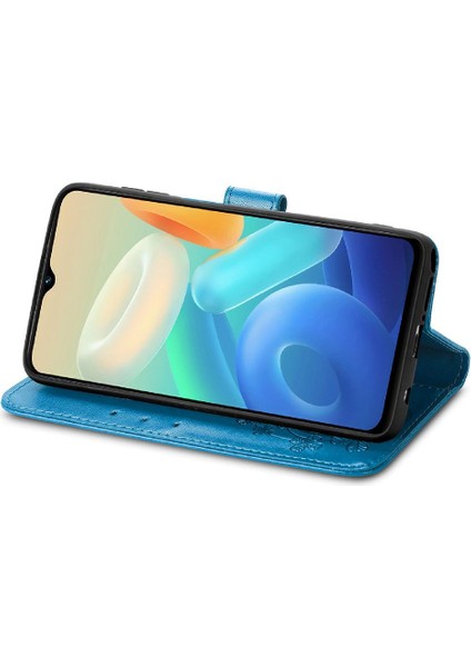 Vivo Y55 5g Için Zarif Iş Çevirme Kapağı Dört Yapraklı Yonca Kısa Telefon Kılıfı (Yurt Dışından) fırsatları