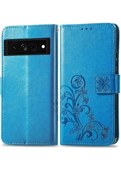 Google Piksel 7 Pro Dört Yapraklı Yonca Flip Için Kısa Telefon Kılıfı (Yurt Dışından)