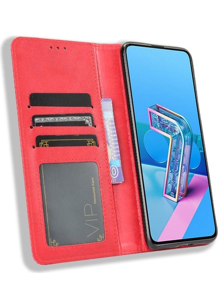 Asus Zenfone 7/7 Pro Manyetik Kapatma Cüzdan Pu Deri Telefon Kılıfı (Yurt Dışından)