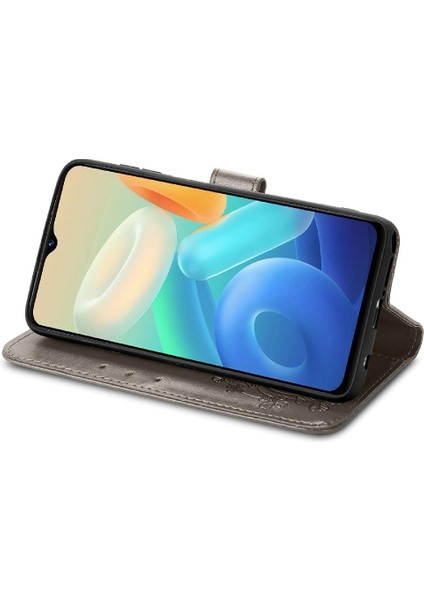 Vivo Y55 5g Için Zarif Iş Çevirme Kapağı Dört Yapraklı Yonca Kısa Telefon Kılıfı (Yurt Dışından) fırsatları