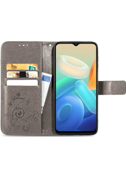 Vivo Y55 5g Için Zarif Iş Çevirme Kapağı Dört Yapraklı Yonca Kısa Telefon Kılıfı (Yurt Dışından) indirimleri