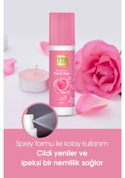 Tto Clınıc Nemlendirici Vücut Yağı - Gül Kokulu 200ML