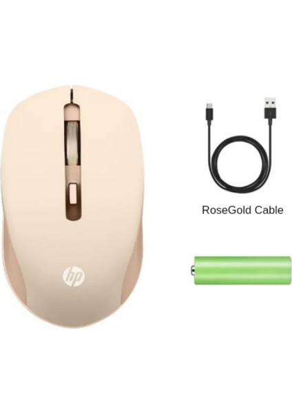 S1000C 2.4ghz Kablosuz Şarj Edilebilir Sessiz Mouse Rose Gold (Ramwhite Türkiye Garantili)