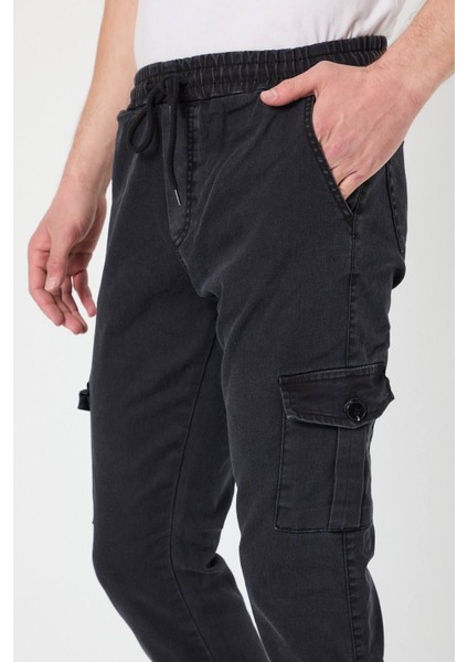 Erkek Yan Cepli Bel Paça Lastikli Jogger Pantolon fiyatları