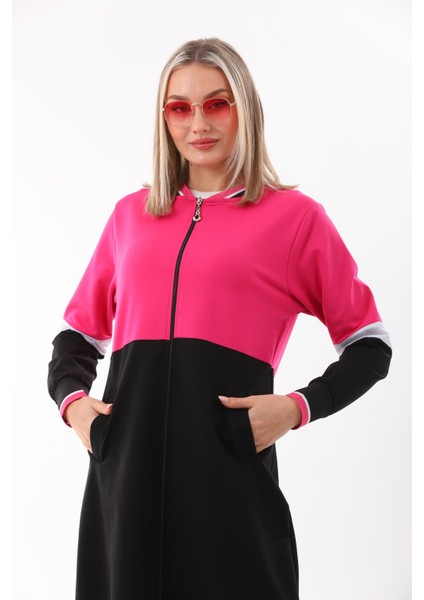 Kadın Tesettür Eşofman Takımı Uzun Günlük Spor Takım Fuşya fırsatları