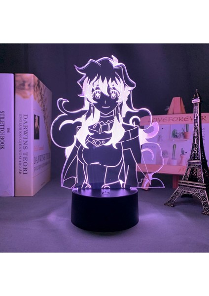 LED Gece Lambası Anime Gurren Lagann Nia Teppelin Çocuklar Için Yatak Odası Dekorasyon Gece Lambası Doğum Günü Hediyesi Odası Dekor Manga 3D Lamba (Yurt Dışından)
