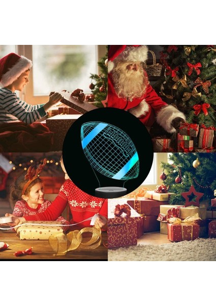 Çocuklar Için Futbol 3D Gece Işığı Lambaları, Futbol 7 LED Renk Değiştirme Masası Masa Lambaları Aydınlatma Serin Oyuncaklar Hediyeler Spor Fanı Için Doğum Günü Noel Dekorasyonu (Yurt Dışından) fiyatları