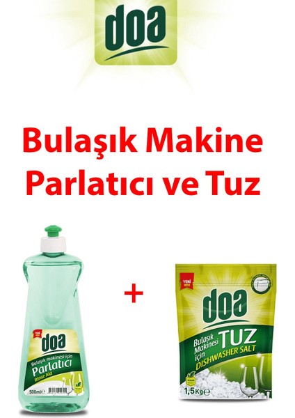 Bulaşık Makinesi Parlatıcı 500ML ve Tuz 1.5kg