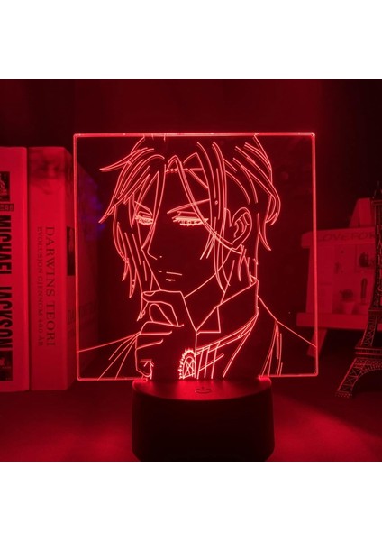 Akrilik LED Gece Lambası Anime Siyah Butler Yatak Odası Dekoru Için Gece Lambası Doğum Günü Hediyesi Siyah Butler 3D Işık Sebastian Michaelis (Yurt Dışından)