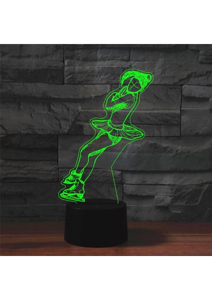 Çocuklar Için Gece Lambası 3D Paten LED Lamba Uzaktan Kumandalı 16 Renk Değiştirme Çocuk Için Noel Doğum Günü Hediyesi (Yurt Dışından) fırsatları
