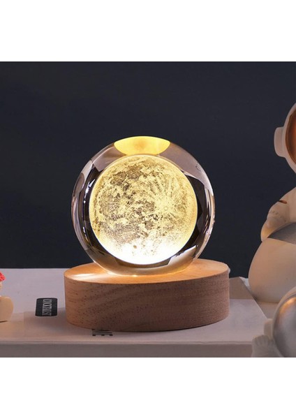 Ay Dekoru Ay Dekoru Uzay Teması Gece Ay Gece Lambası 3D Yıldız Işığı Kız Erkek Doğum Günü Yılbaşı Hediyeleri Için USB Şarj Edilebilir Ev Dekorasyonu Style3 LED Projektör LED Projektör (Yurt Dışından)