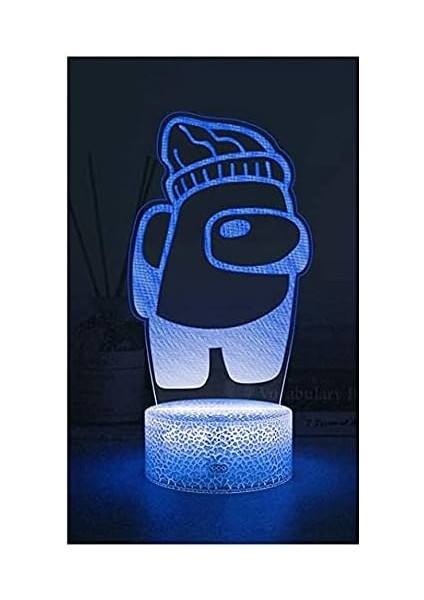 3D Optik Illüzyon Gece Işıkları, 3D Gece Lambası Dokunmatik Anahtar Dekor Lambası LED Masa Masa Lambası (3d LAMBA-004) (Yurt Dışından)