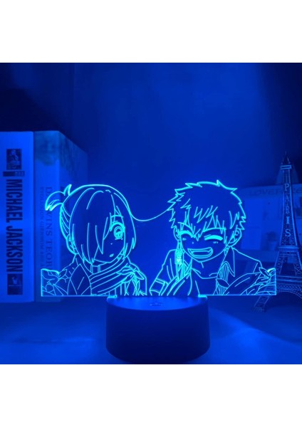 Boy Için Tuvalet Bağlı Anime 3D Gece Lambası 16 Renkler Kız Odası Dekor Illusion LED Lamba USB Manga Hanako Kun Şekil Uygun Çocuklar Hayranlar Noel Hediyeleri (Yurt Dışından)