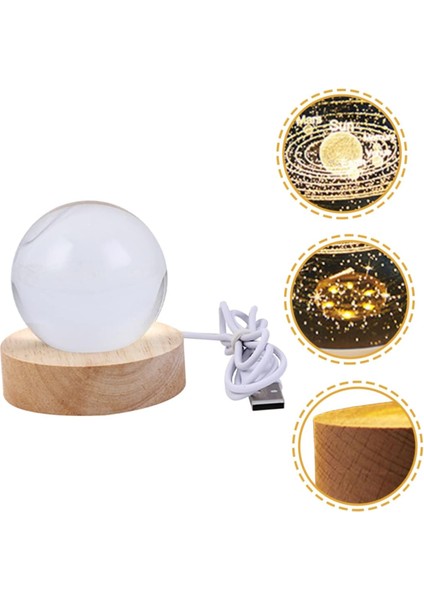 Yıldızlı Ev Sineması Projektörü Uzay Gece Lambası Kızlar Için Yatak Odası Yeni Eve Taşınma Hediyeleri 3D Galaxy Kristal Top Gece Lambası Asılı Güneş Sistemi Romantik Gece Beşik (Yurt Dışından)