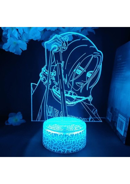 Nana Osaki Anime 3D Erkek Için Gece Lambası 16 Renk Kız Odası Dekor Illusion LED Lamba USB Manga Nana Şekil Uygun Çocuklar Hayranlar Noel Hediyeleri (Lav Lambası) (Yurt Dışından)