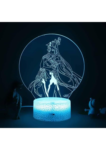 Çocuk Gece Lambası, 3D Gece Lambası, Renk Değişimi Ile, Oda Dekorasyonu Küçük Gece Oyunu 3D Gece Lambası Oda Dekorasyonu Çocuklar Için Doğum Günü Hediyesi Masa Lambası (Yurt Dışından)