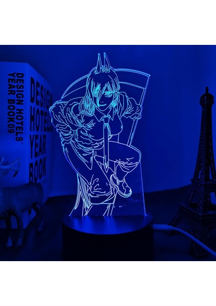 Yeni Anime 3D Lamba Testere Adam Yatak Odası Dekoru Için Gece Lambası Çocuklar Doğum Günü Hediyesi Manga Gadget Testere Adam LED Gece Lambası Başucu (Yurt Dışından)